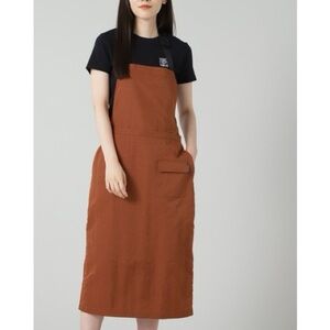 NWT size 5 Stussy Brick Brown Convertible Apron Dress